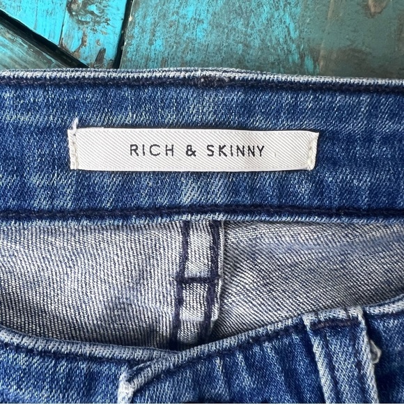 Rich + Skinny Flare Leg Jeans Medium Wash Size 28 - Picture 13 of 15